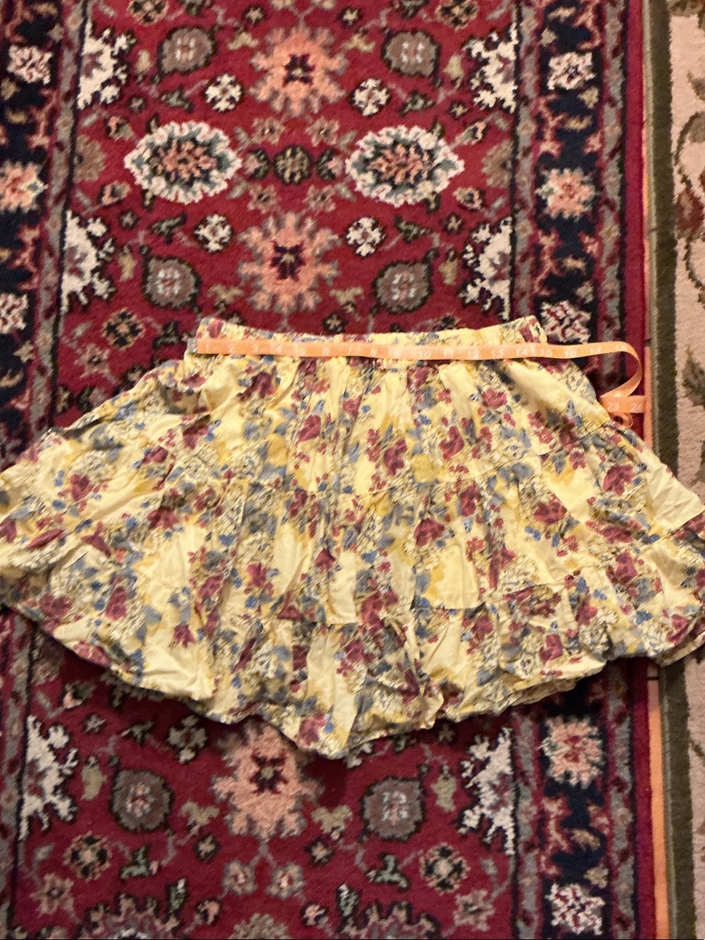 Floral Tiered A-Line Skirt